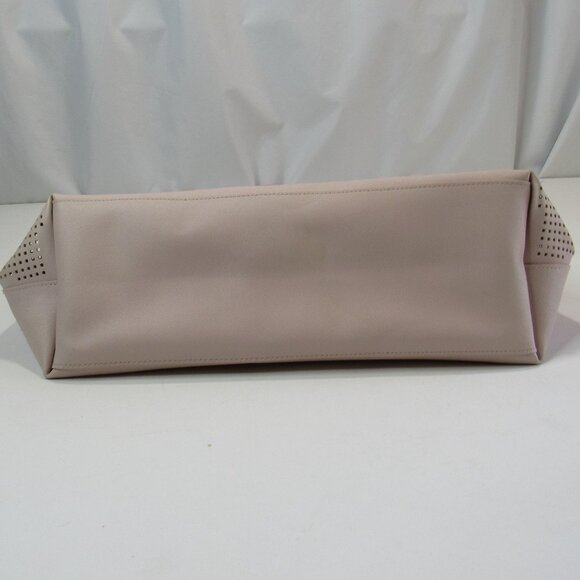 Vince CamutoLight Pink Floral Roses Cut Outs Tote Bag Large Shoulder/Handbags - Picture 3 of 7